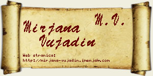 Mirjana Vujadin vizit kartica